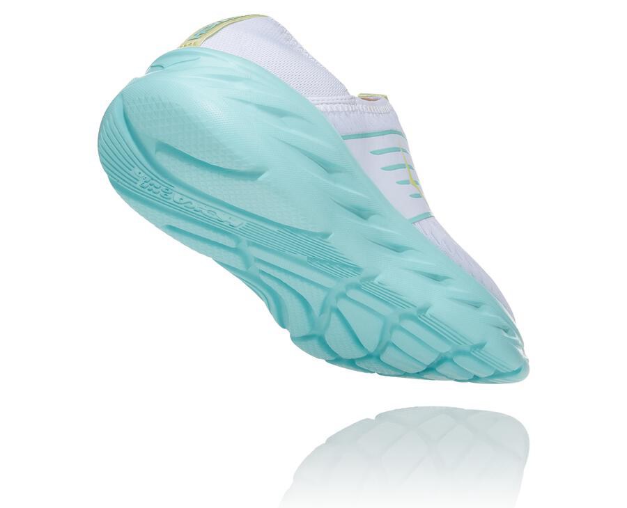 Sandalias Hoka One One Mujer - Ora Recovery - Blancas/Azules - TSN548326